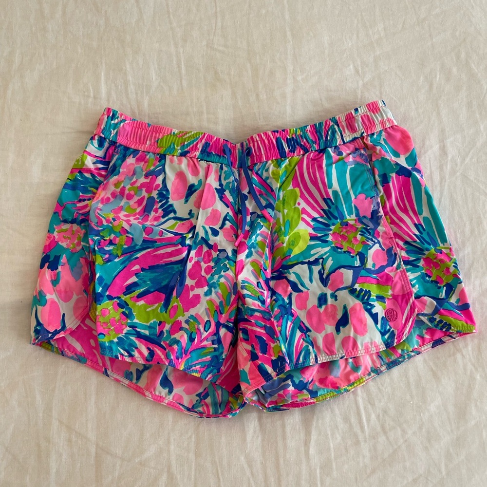 Lilly Pulitzer Pink Athletic Shorts with Elastic Waistband